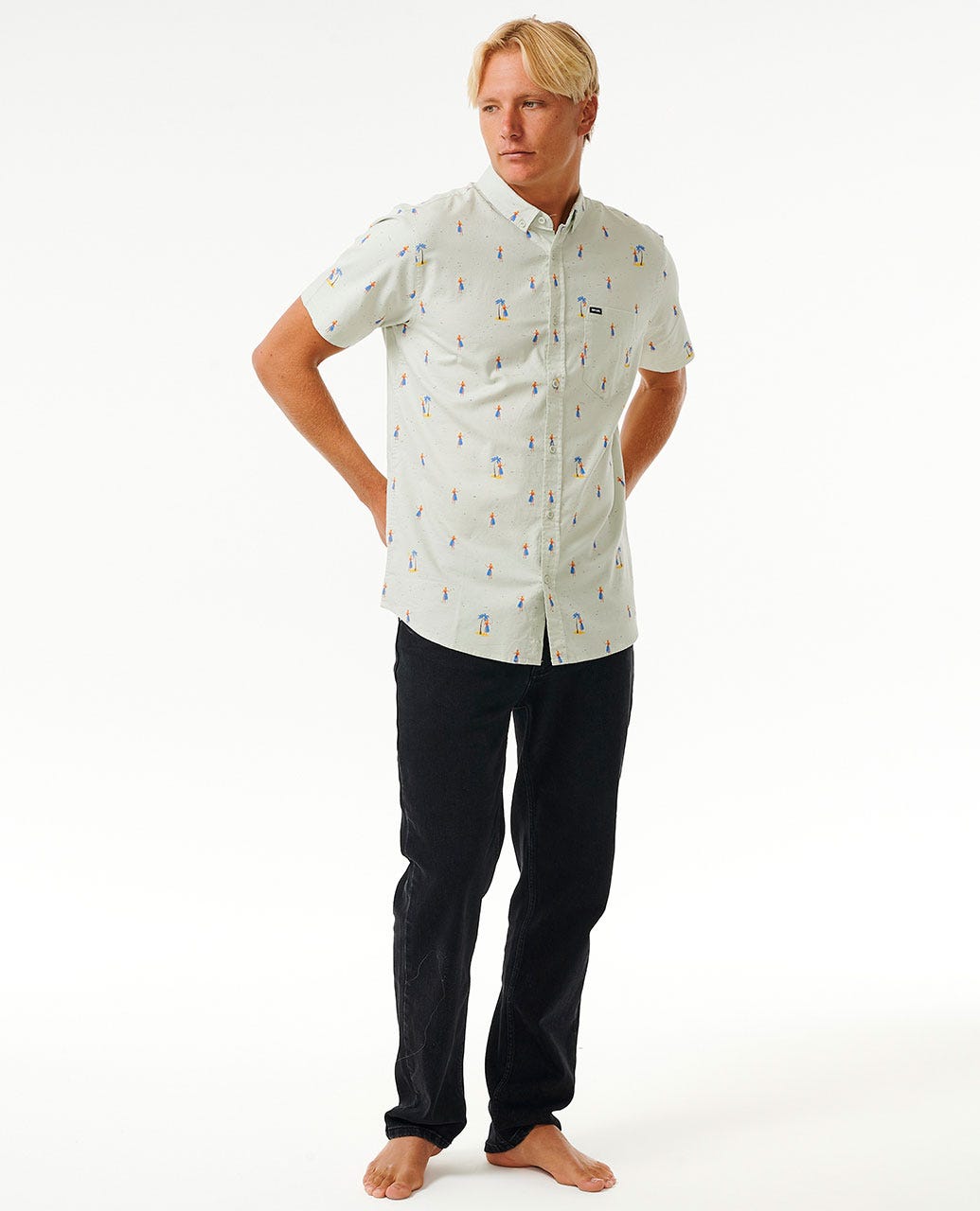 Rip Curl Hula Breach SS Shirt 0067-MINT M