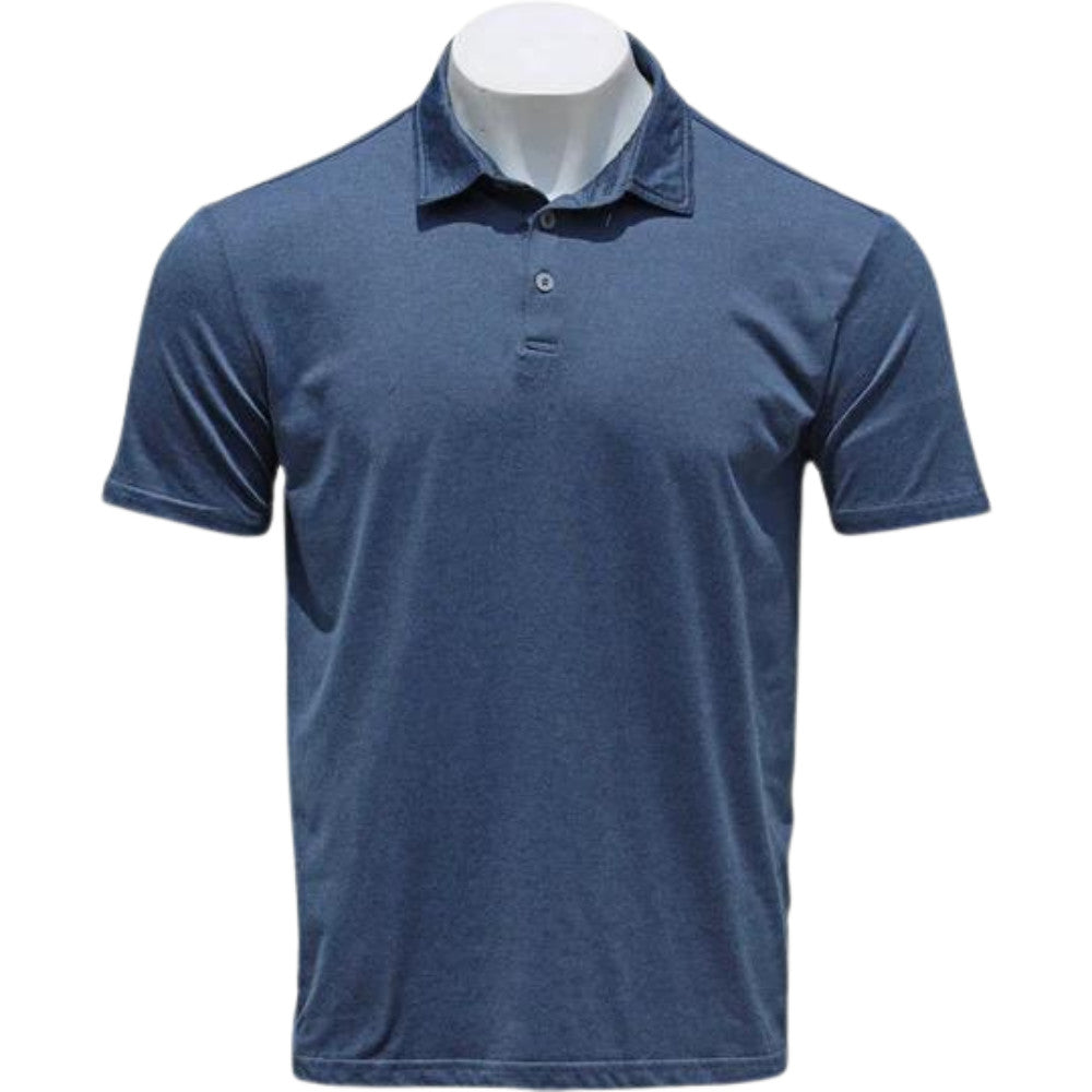 Beause Mens Gamer Polo NAVY HEATHER XL