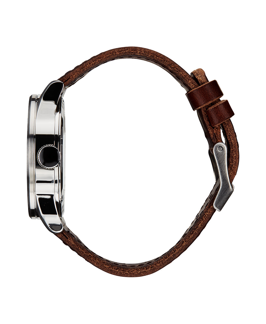 Nixon The Sentry Leather Watch 1524-Blue-Brown