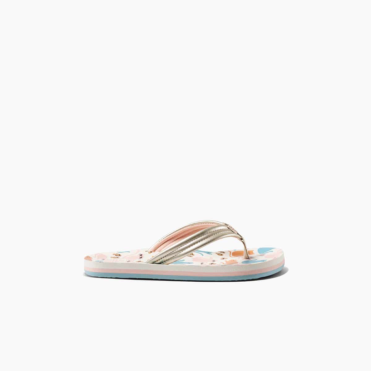 Reef Ahi Girls Sandal Cool Cats 5 Y
