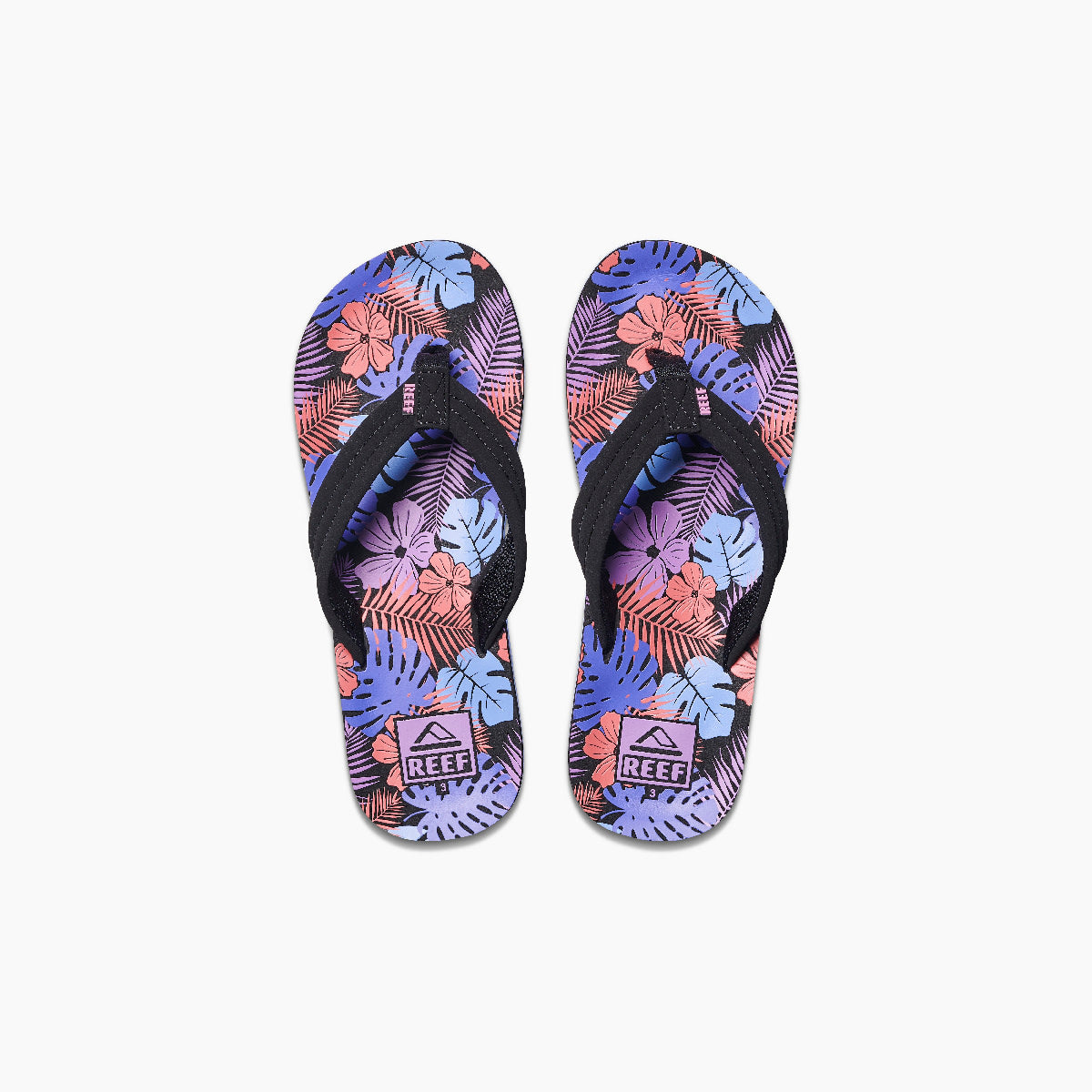 Reef Ahi Girls Sandal Purple Fronds 3 Y
