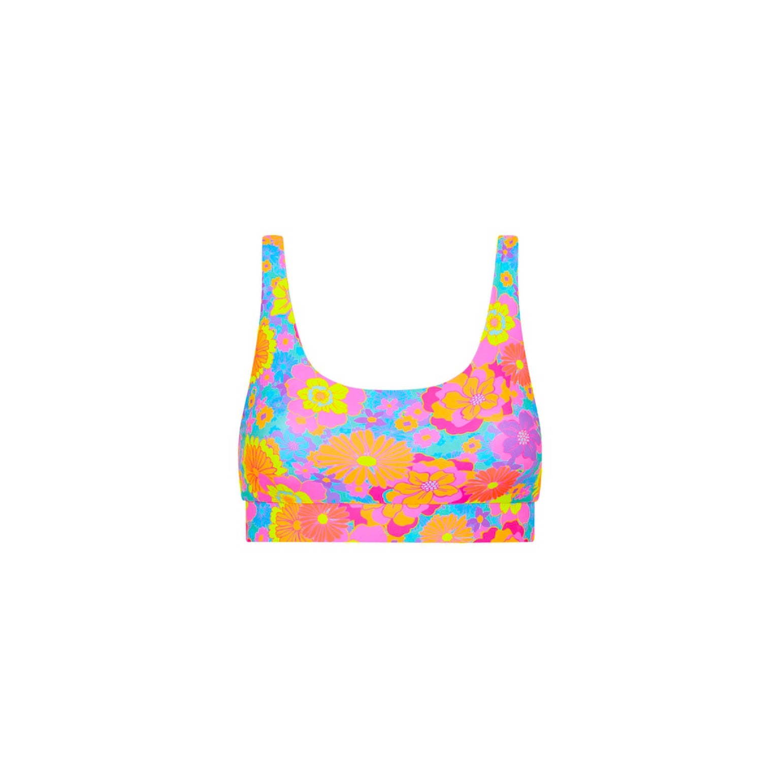 Kulani Kinis Long Crop Bikini Top Bermuda Bloom S