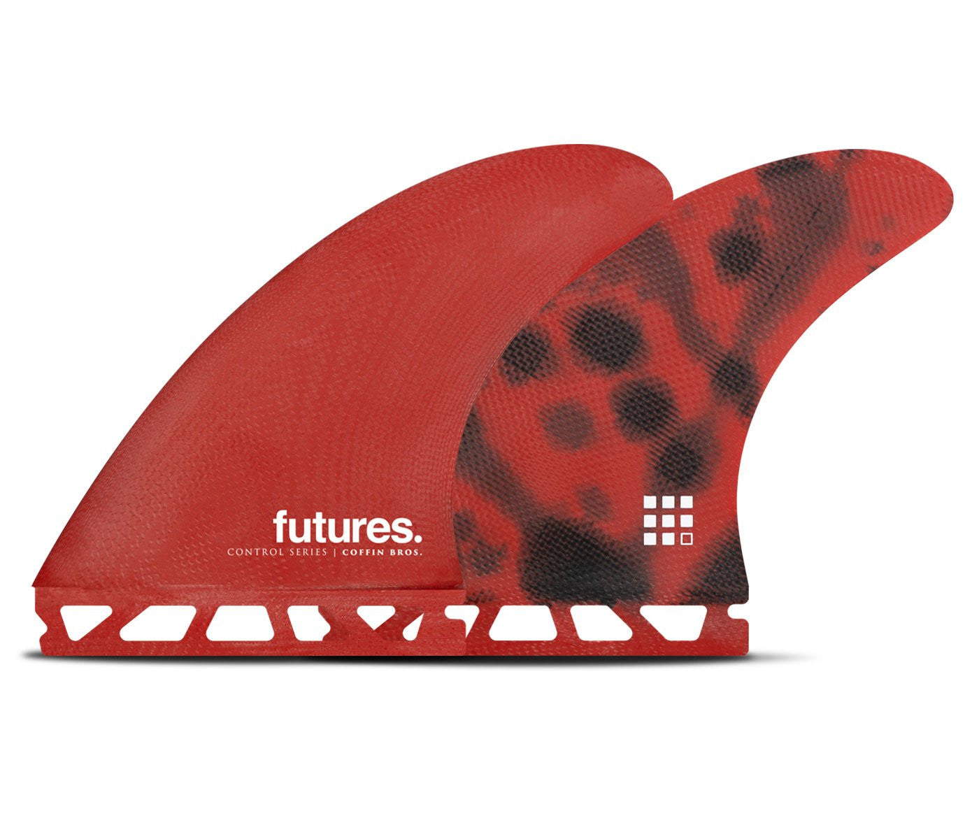 Future Fins Coffin Bros Control Series Thruster Fin Set Red-Black M