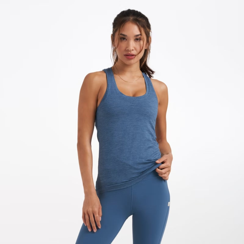 Vuori Womens Lux Performance tank PBH-PoolBlueHeather L