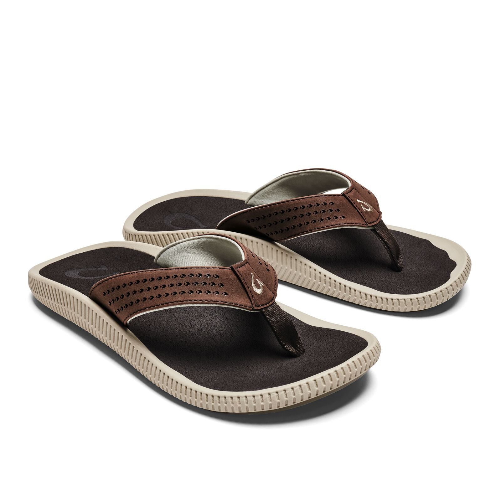 Olukai Ulele Mens Sandal 6363-Dark Wood-Dark Wood 8