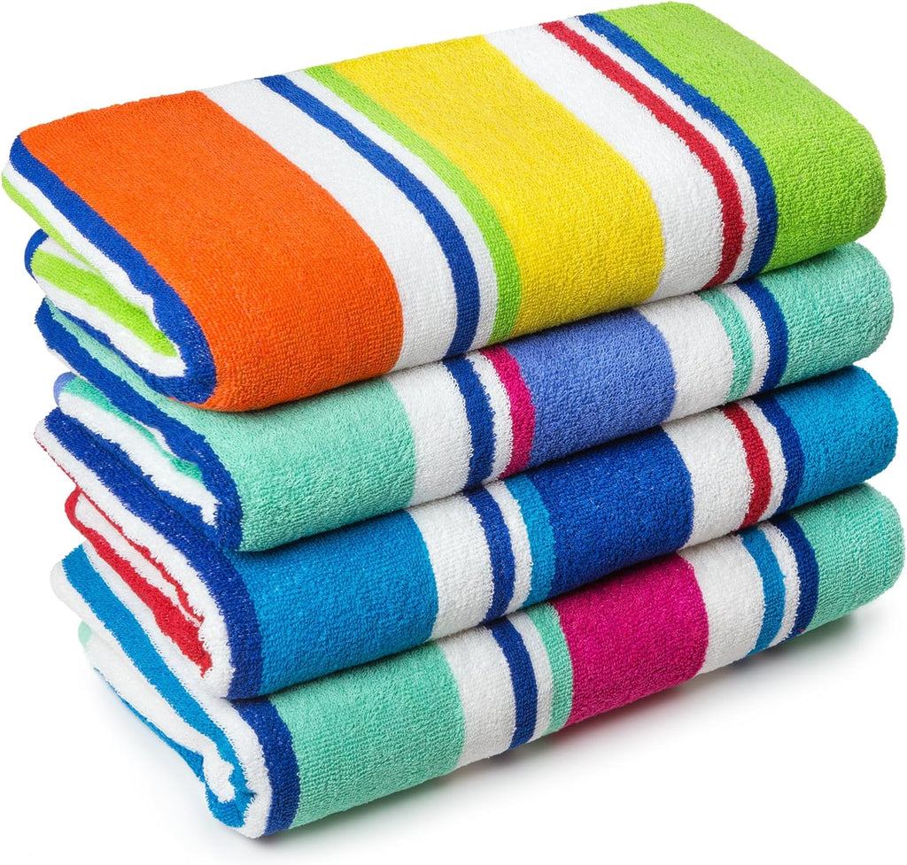 Cabana Stripe Terry Towel Asst 34x63