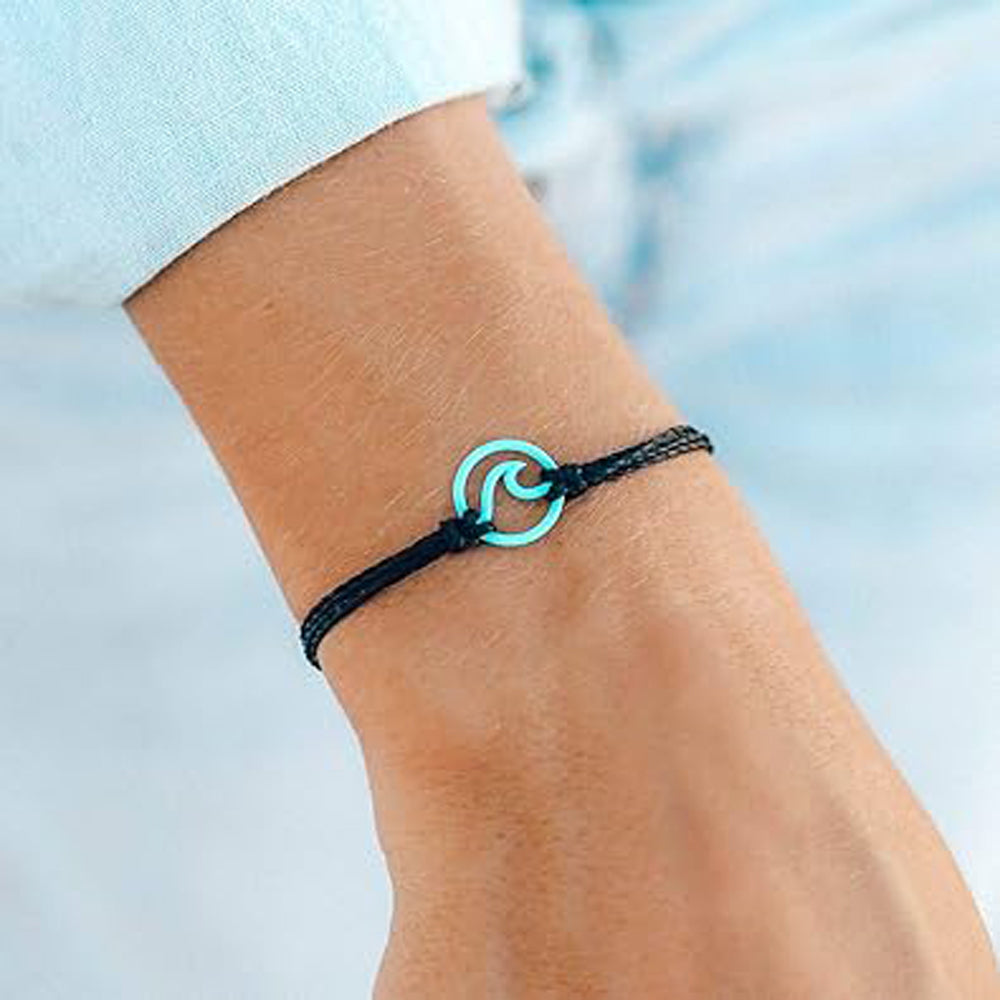 Puravida Enamel Wave Bracelet Aqua OS
