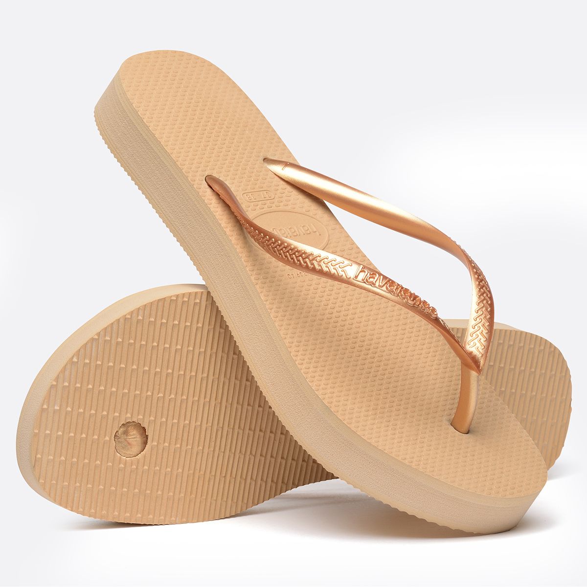 Havaianas Slim Flatform Womens Sandal 0570-Golden 9