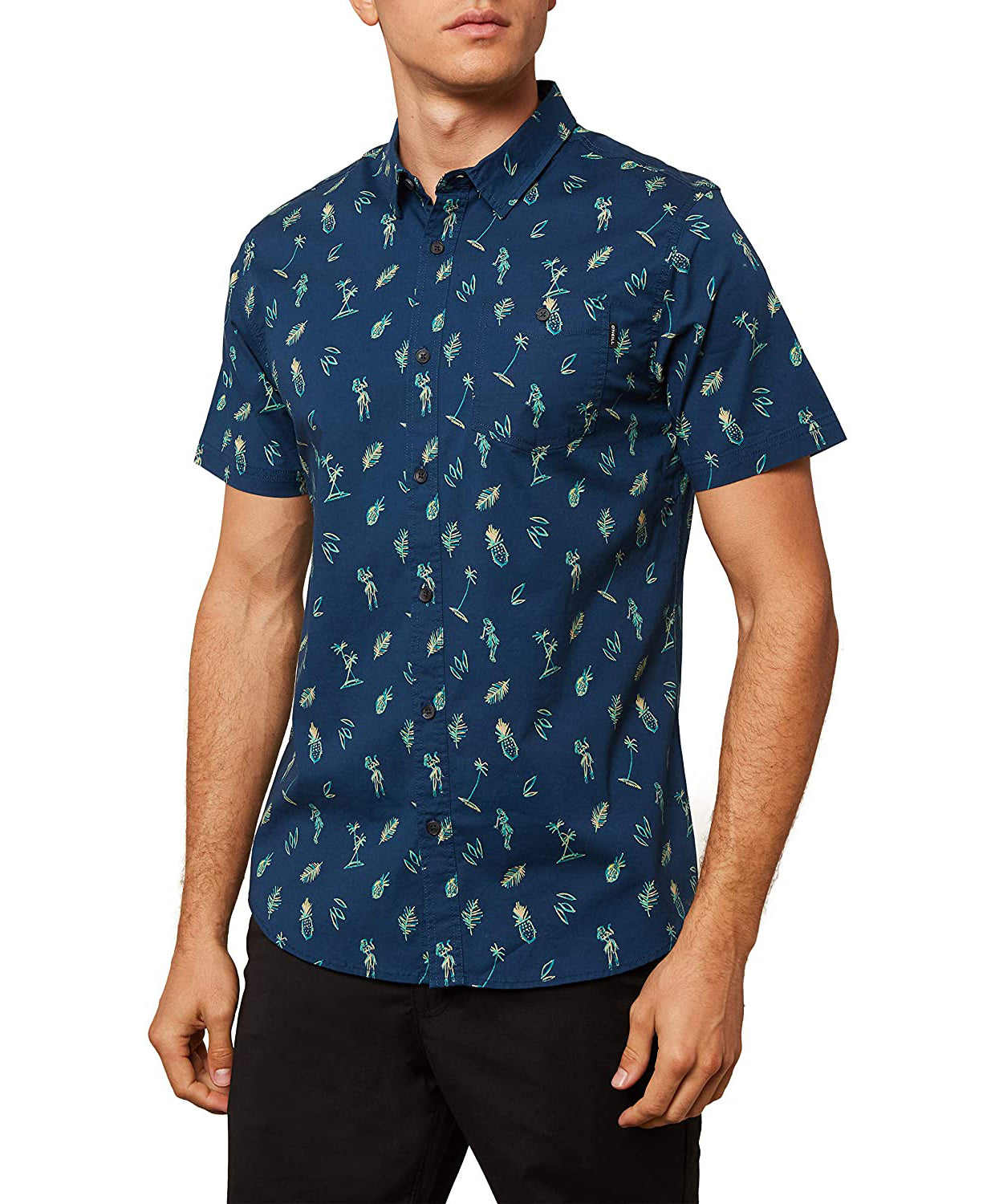 O'Neill Tame SS Mens Woven Tee Navy L