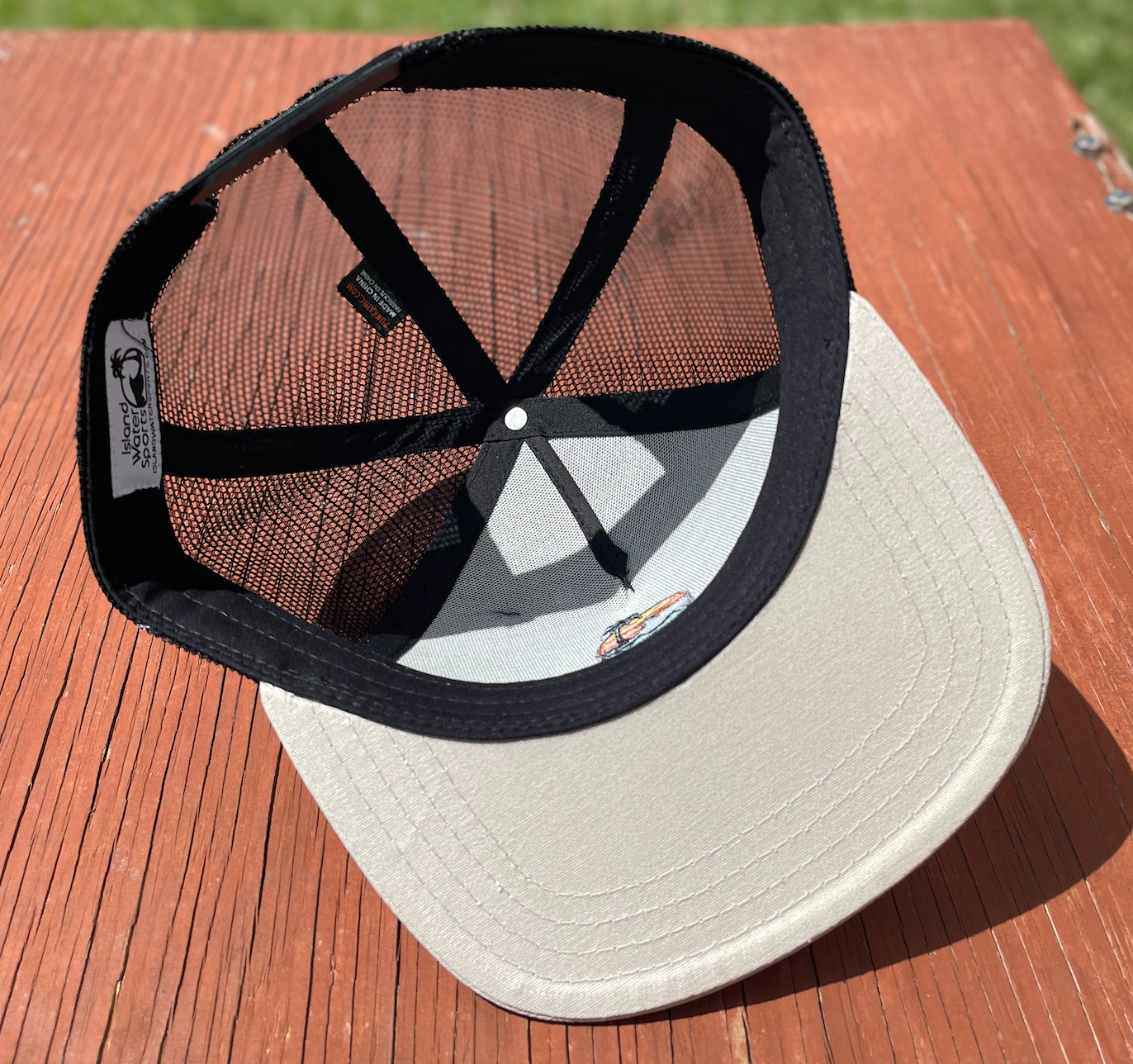 Island Water Sports Sunrise Palm Trucker Hat Birch OS