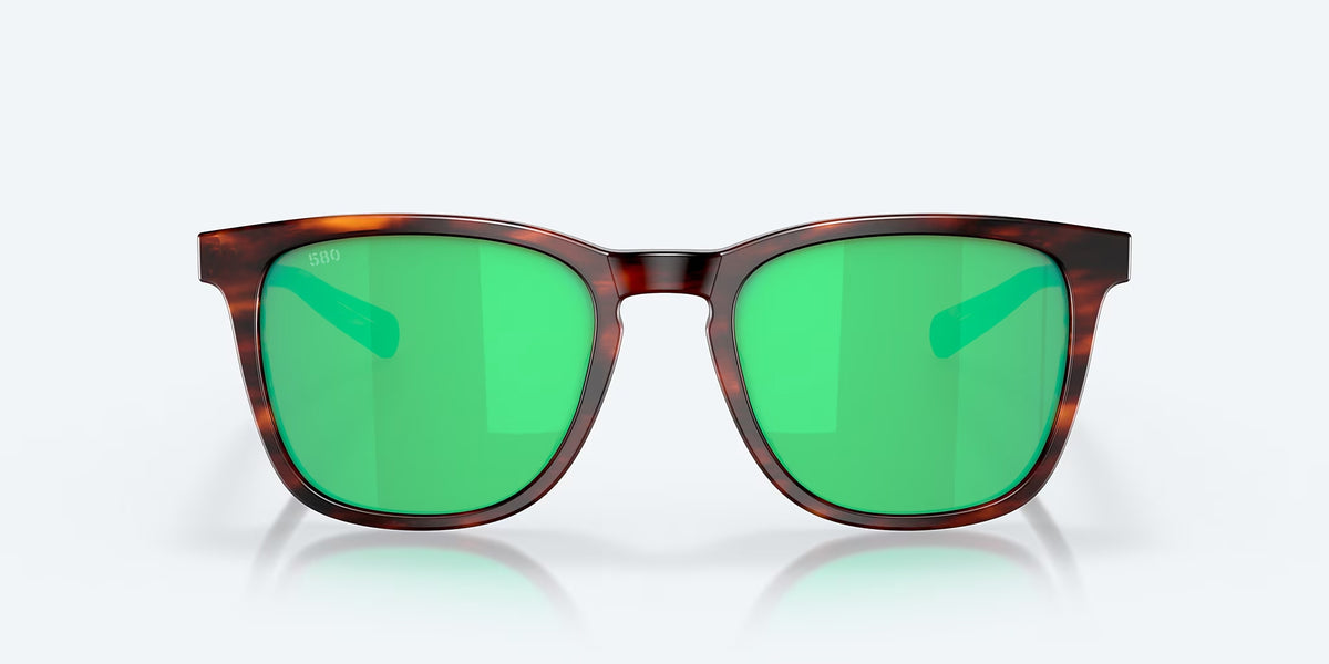 Costa Del Mar Sullivan Polarized Sunglasses MatteTortoise GreenMirror 580G