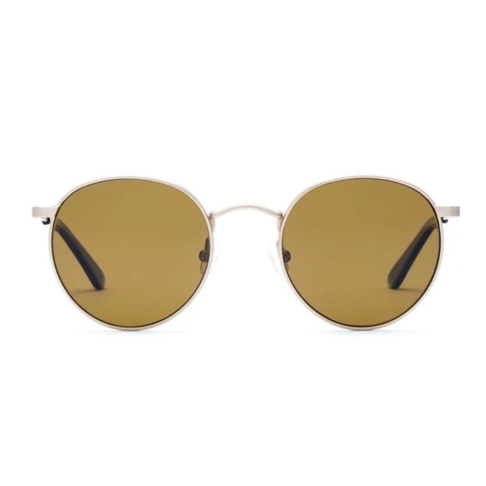 Otis Flint Sunglasses BrushedGold Brown Round