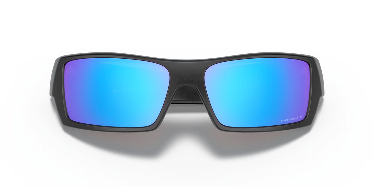Oakley Gascan Polarized Sunglasses Matte Black Prizm Sapphire Square