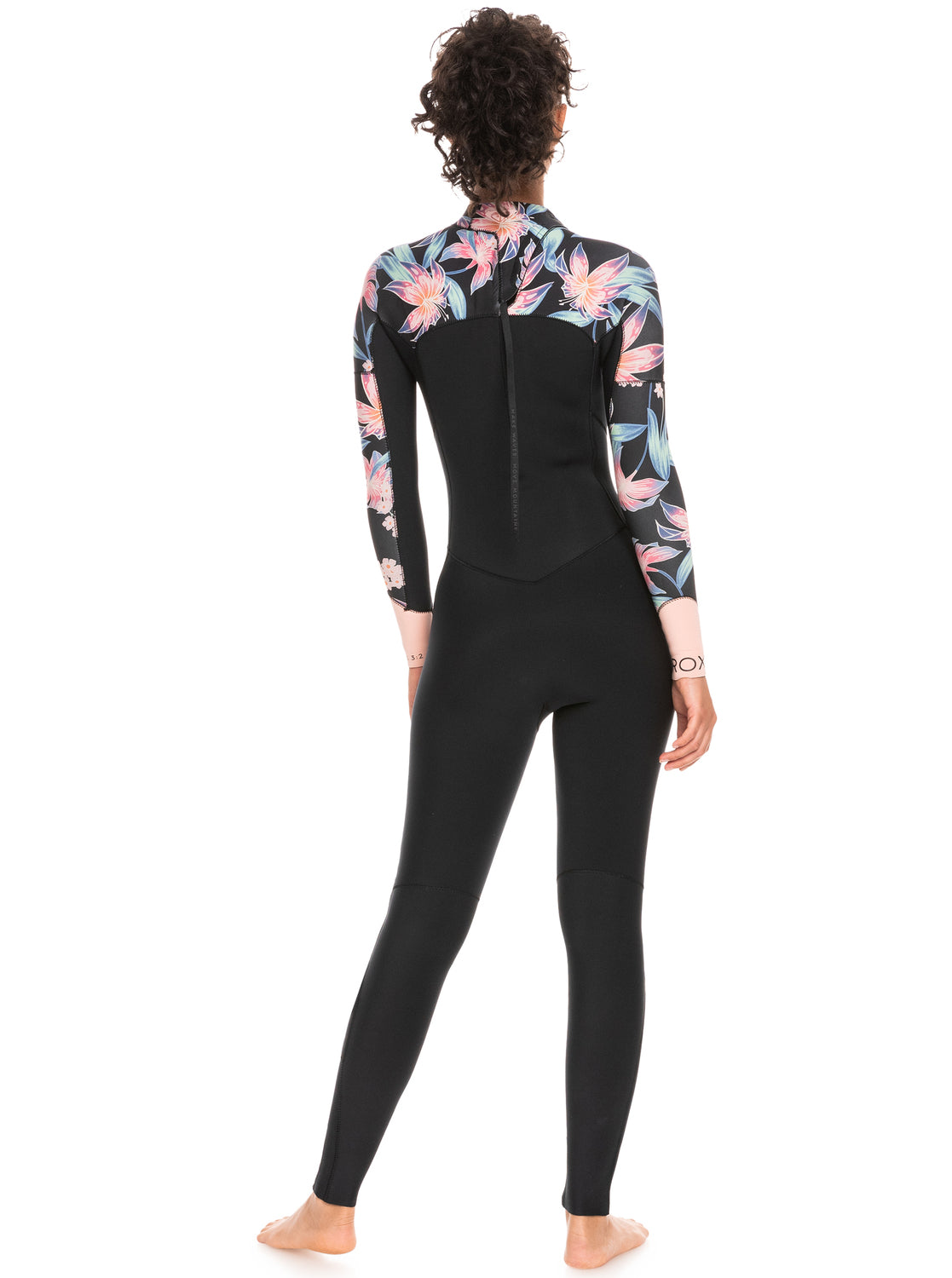 Roxy Swell Series 3/2mm GBS Back Zip Womens Fullsuit KVJ6-Anthracite-Paradise 12