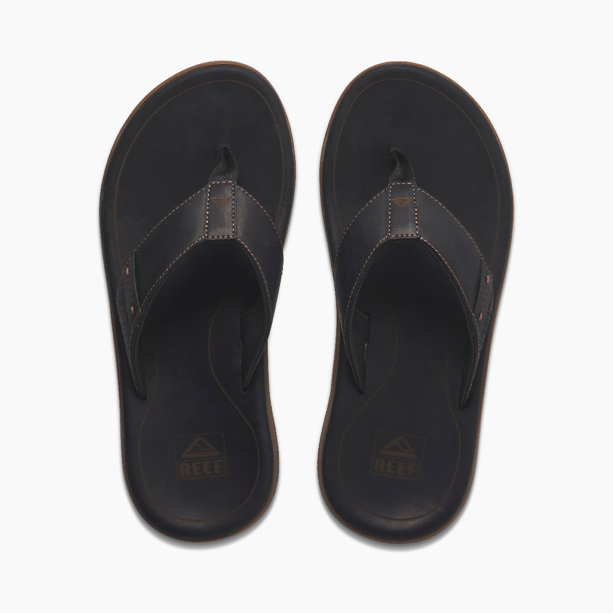 Reef Leather Santa Ana Mens Sandal Black 11
