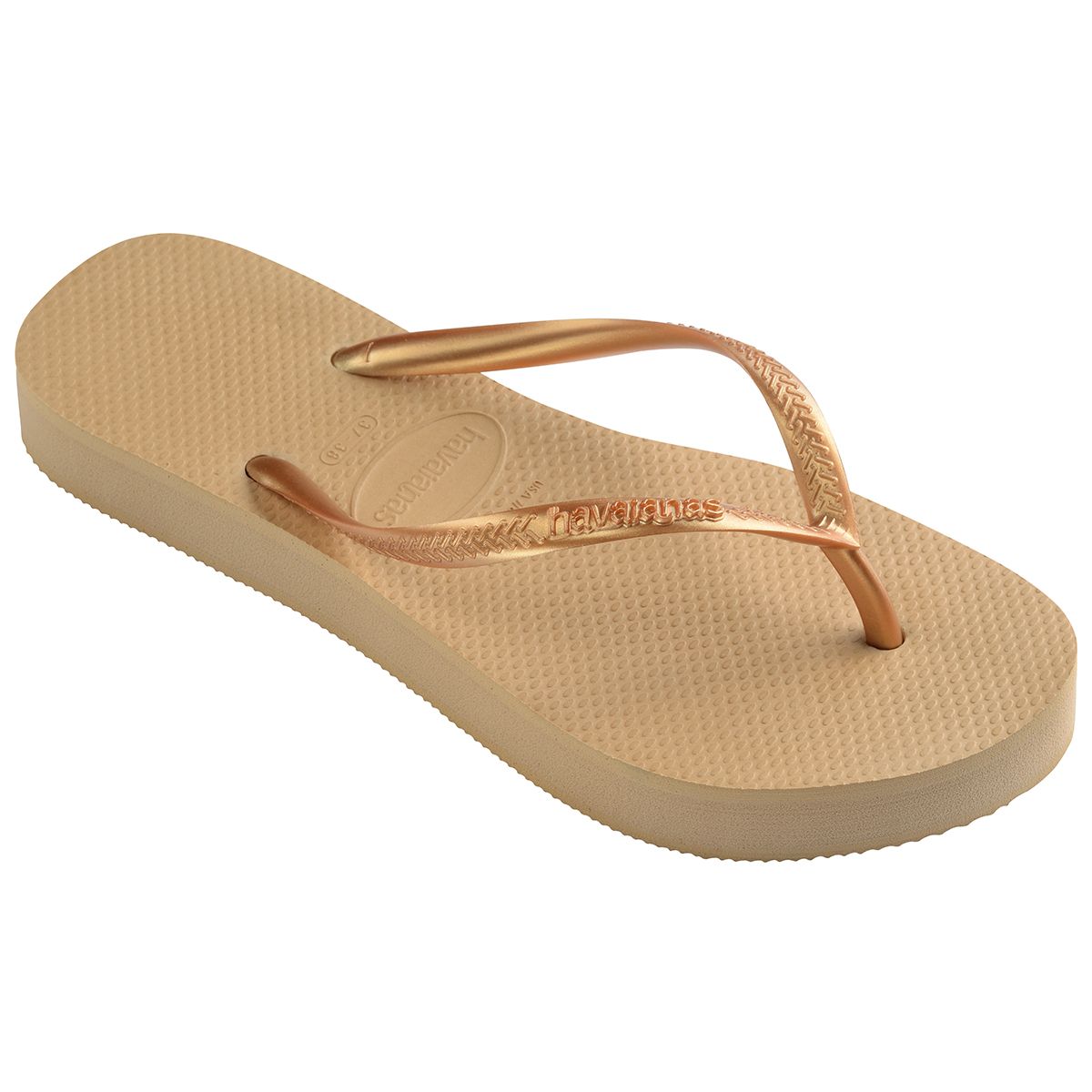 Havaianas Slim Flatform Womens Sandal 0570-Golden 9