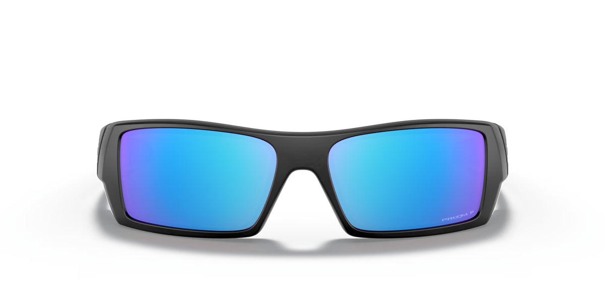 Oakley Gascan Polarized Sunglasses Matte Black Prizm Sapphire Square