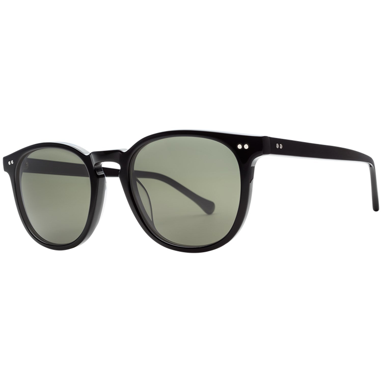 Electric Oak Polarized Sunglasses GlossBlack Grey Round