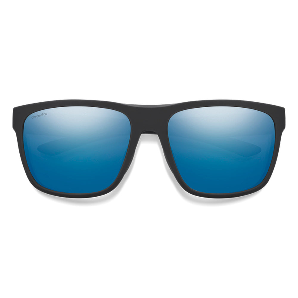 Smith Barra Polarized Sunglasses MatteBlack BlueMirrorSP Square