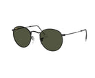 Ray Ban Round Metal Polarized Sunglasses Black G-15Green Round