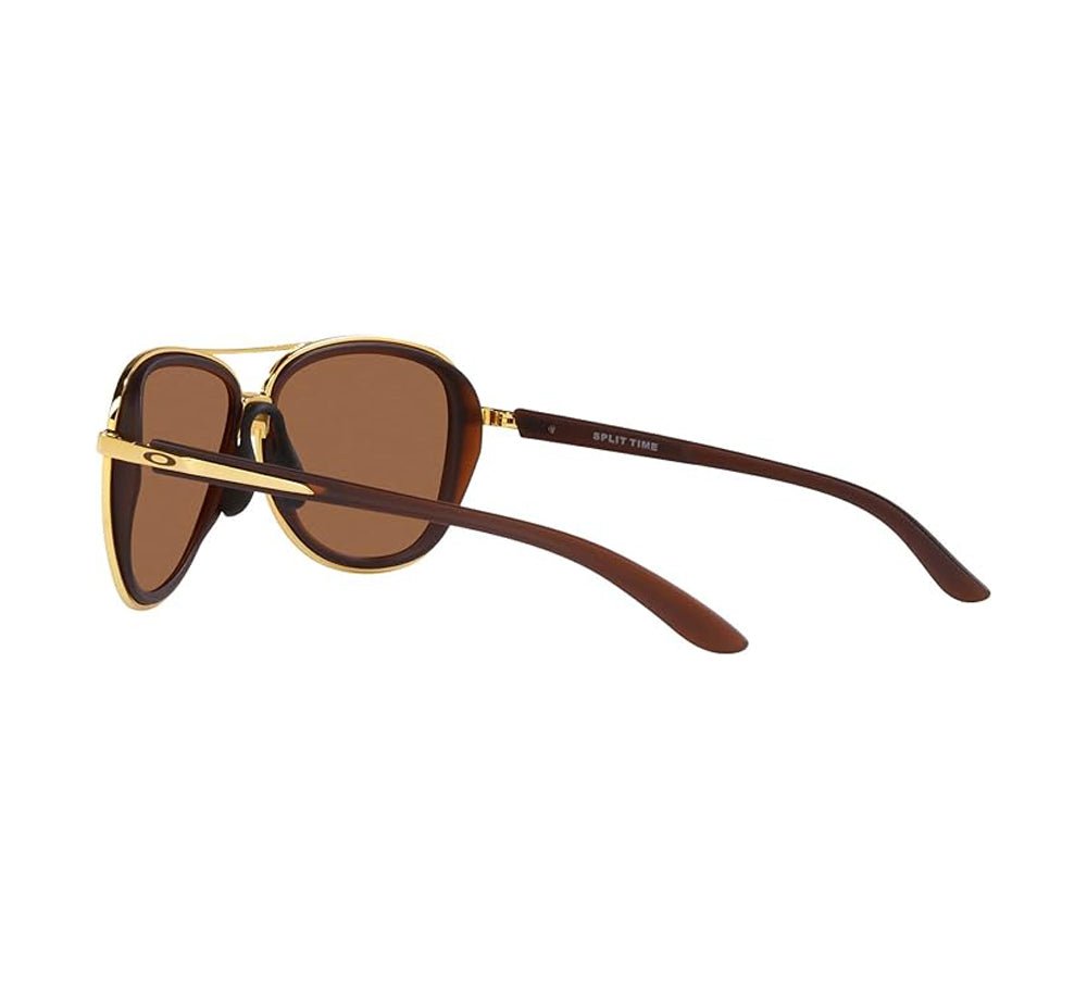 Oakley Split Time Polarized Sunglasses MatteRootbeer PrizmTungsten Aviator