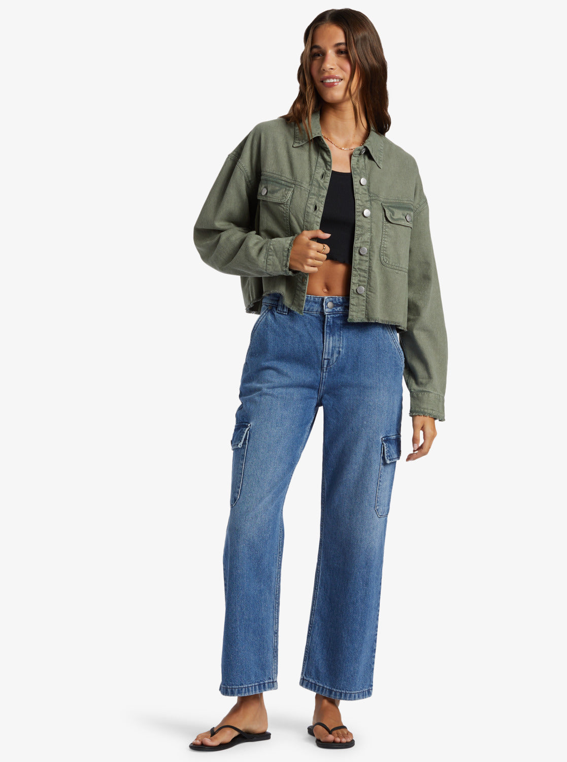 Roxy Sunset Sands Cut Off Jacket GZC0 L