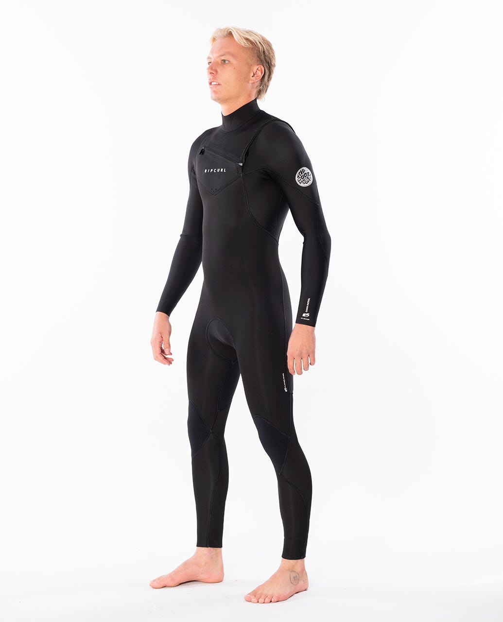 Rip Curl Dawn Patrol 3/2mm Chest Zip Fullsuit 0090-Black L-Short