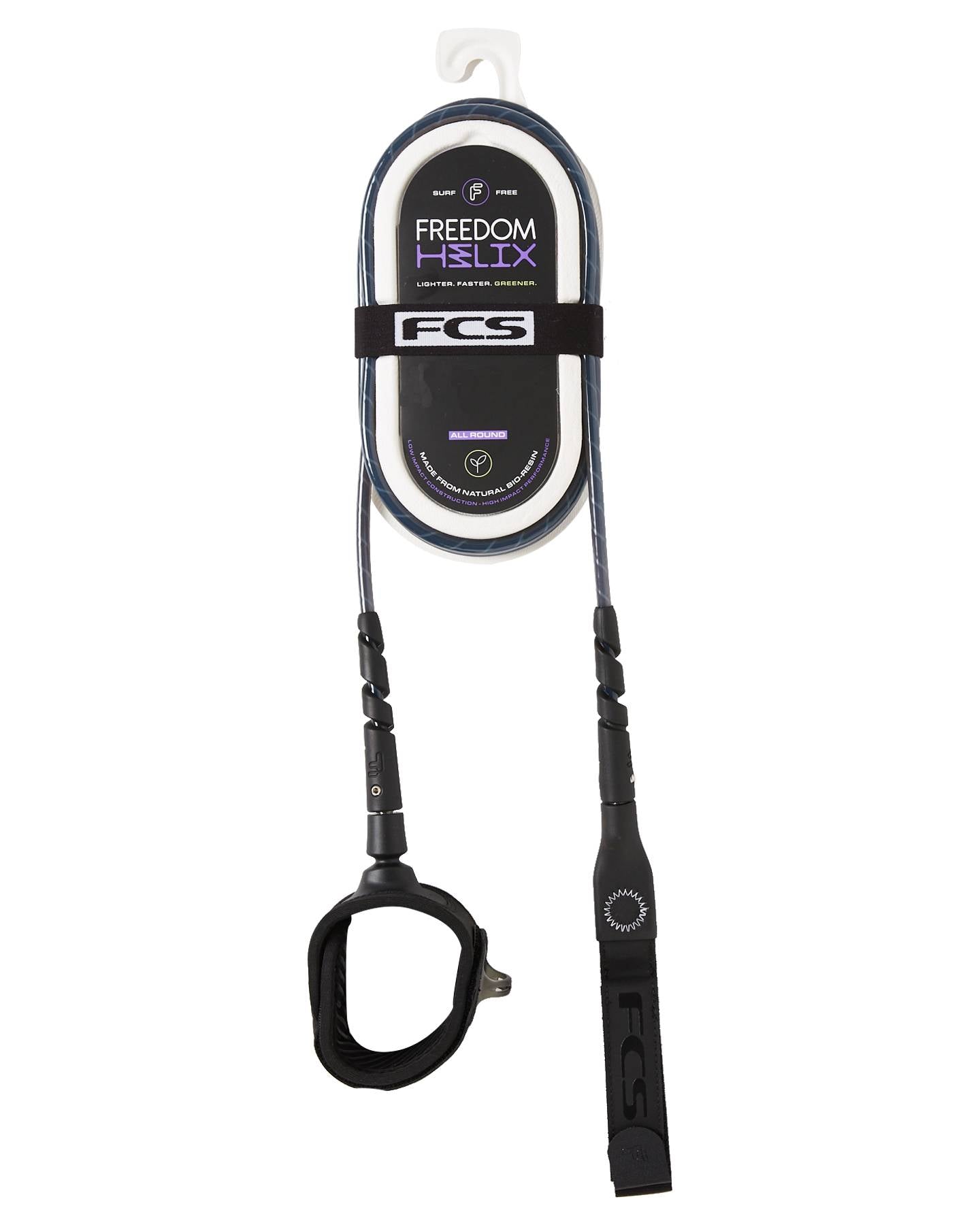 FCS Freedom Helix Comp Leash Smoke-White 6ft0in