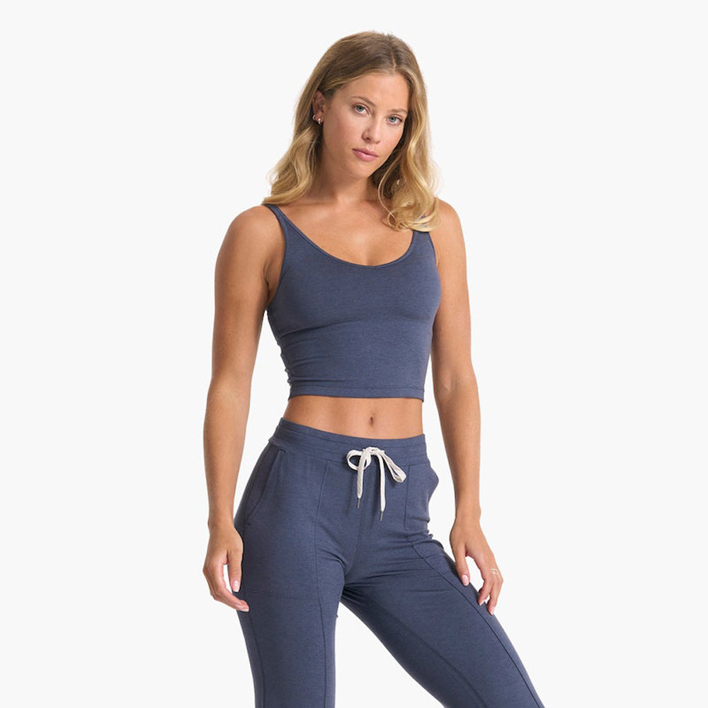 Vuori Halo Performance Crop HAZ-Azure Heather L