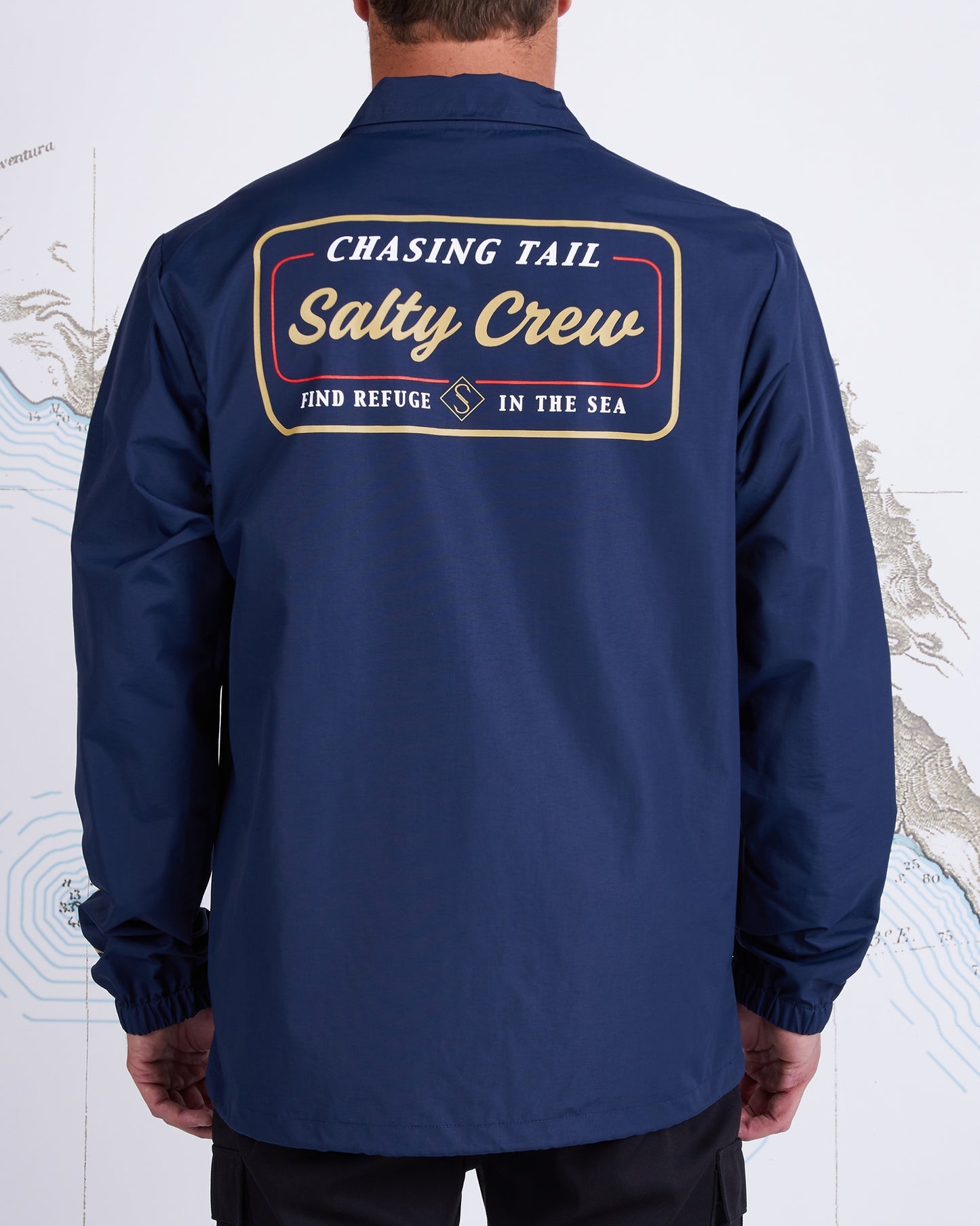 SALTY CREW MARINA COACHES JACKET NAVY M