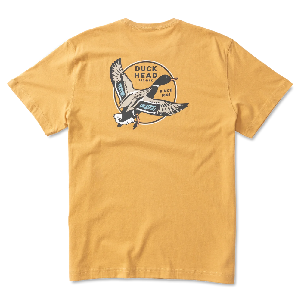 Duck Head Mallard Circle Printed Tee Gold M