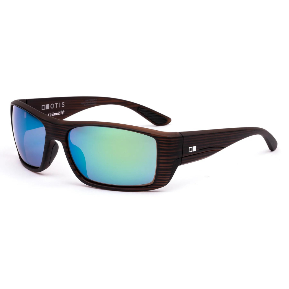 Otis Coastin Slim Polarized Sunglasses WoodlandMatte MirrorGreen