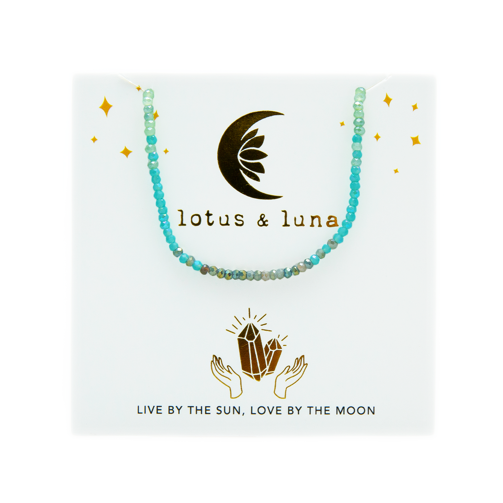 "Live by the Sun, Love by the Moon" Goddess Necklace.