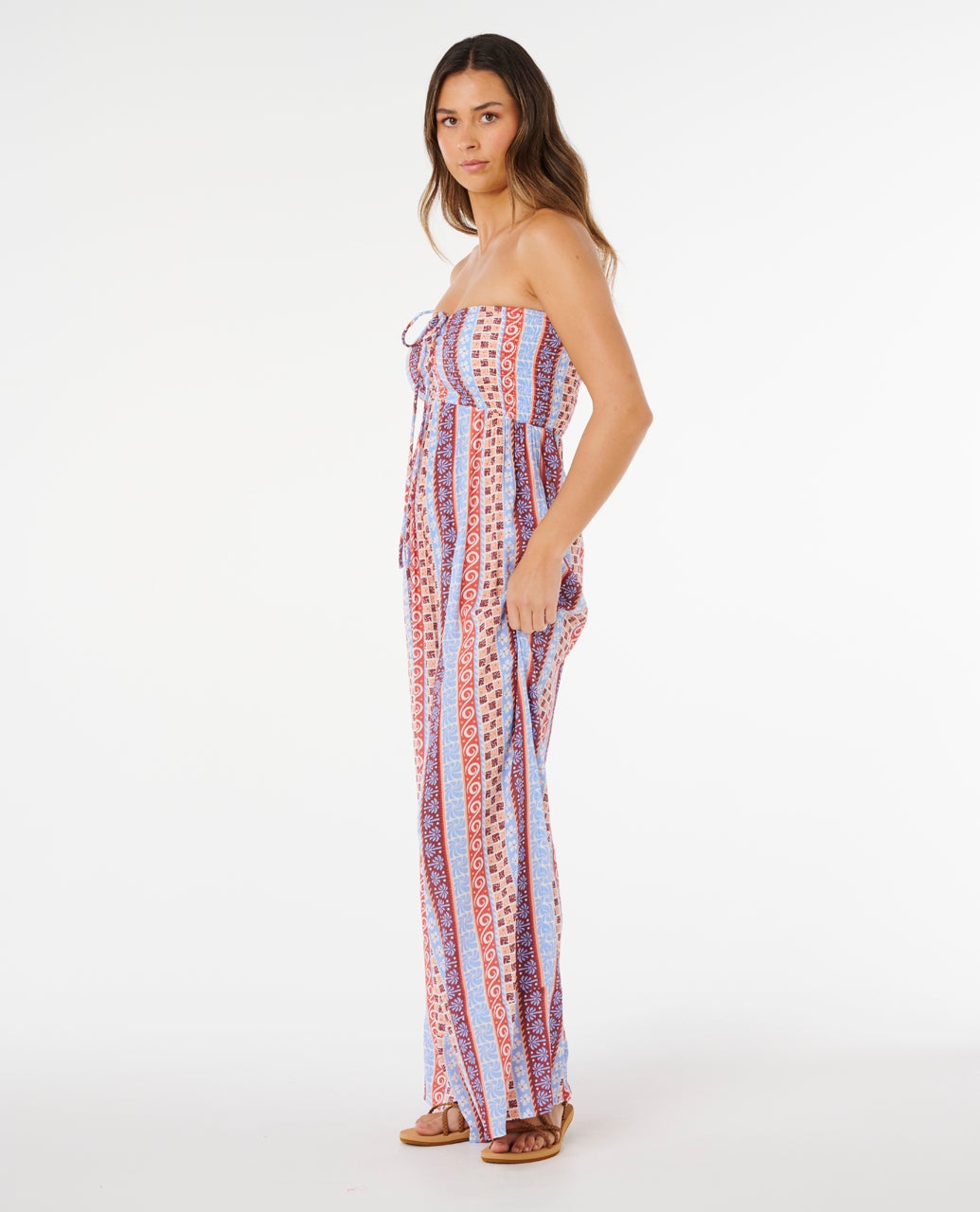 RIP CURL VENTURA SHIRRED JUMPSUIT 0040 - Red S
