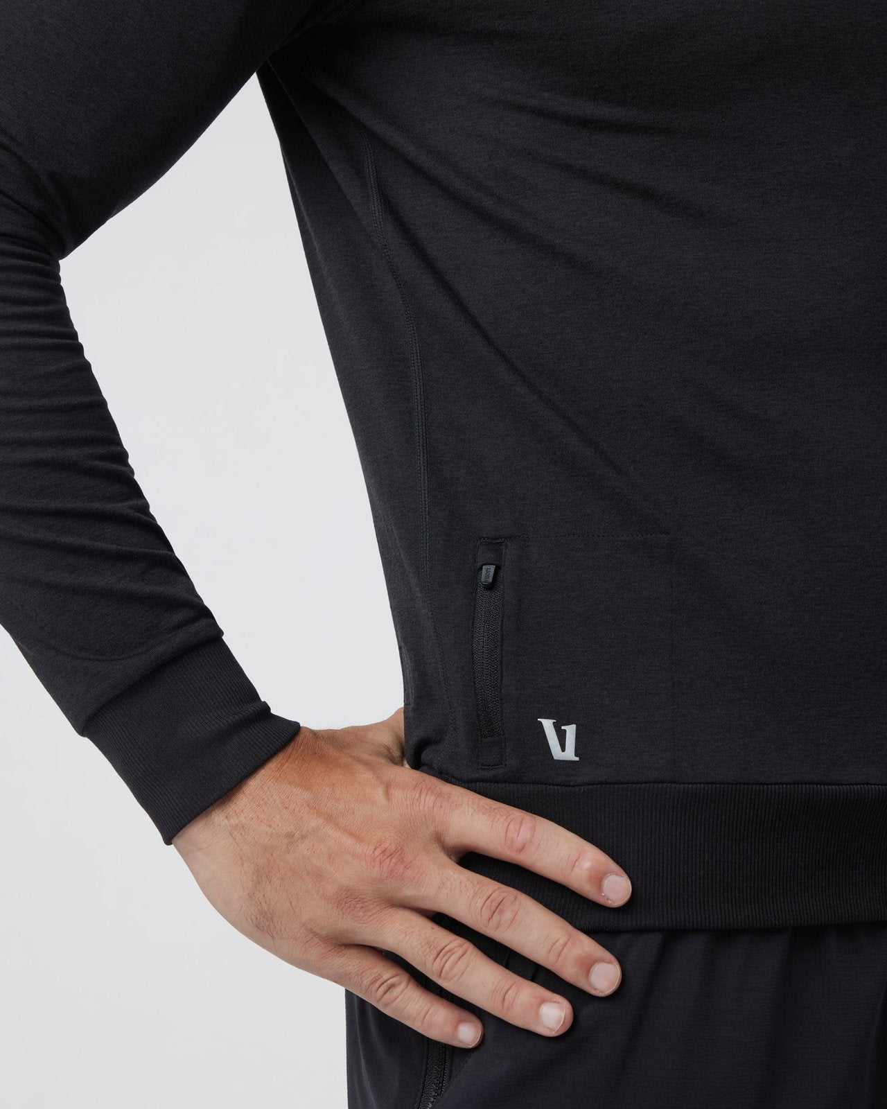 Vuori Ponto Performance Crew HBK-BlackHeather XL