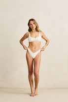 Rhythm Mila Reversible Hi Cut Pant CRE-Cream S
