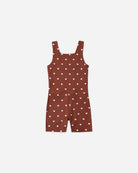 Rylee and Cru Malibu Bodysuit Brick Hearts 4-5Y