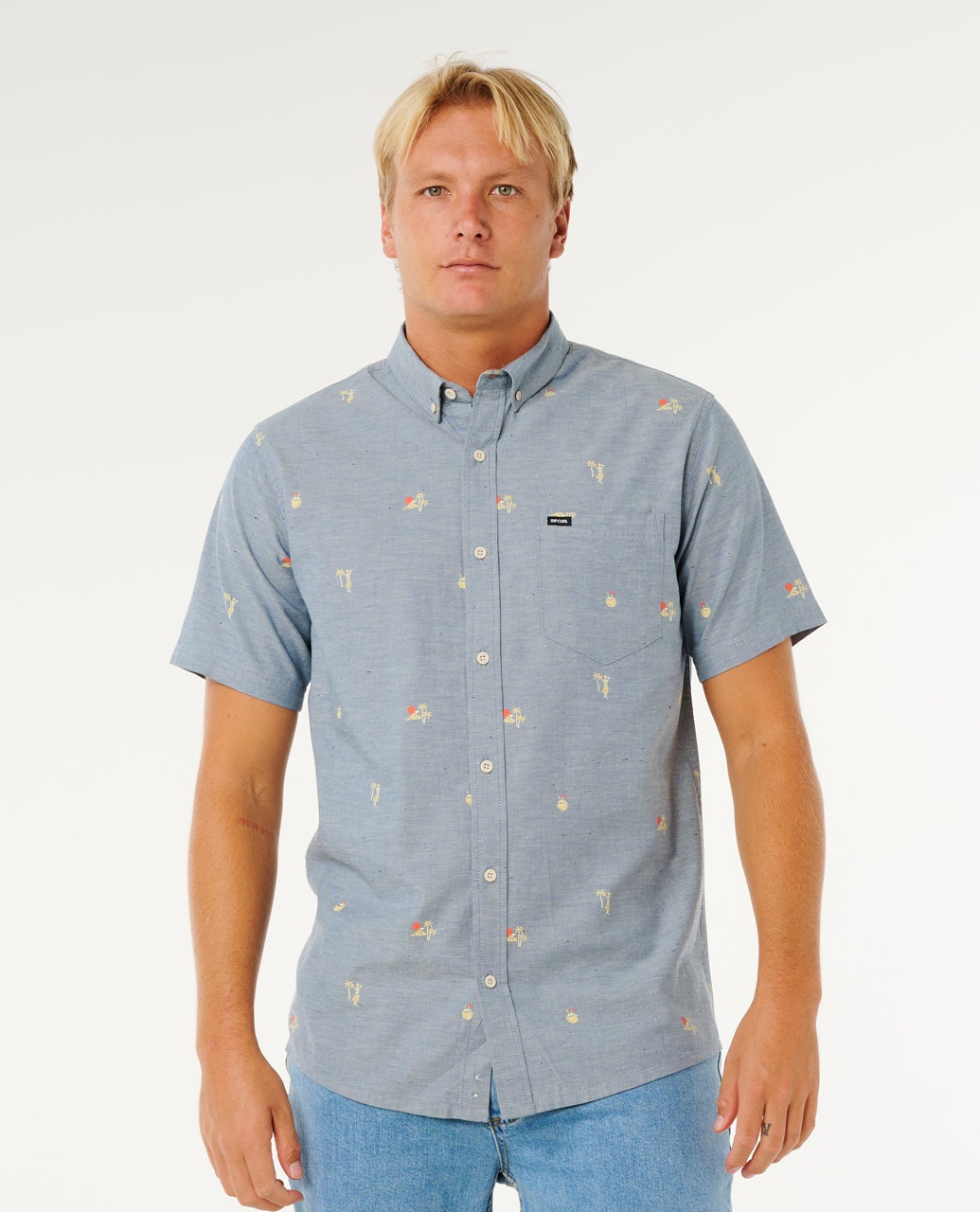 RIP CURL SKELLY BREACH S/S SHIRT 2361 - Bluefin S