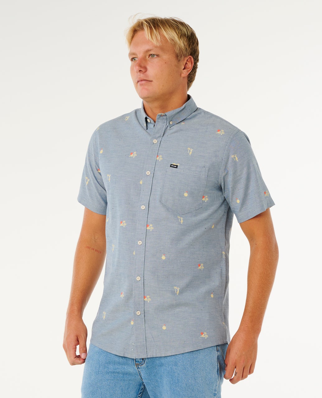 RIP CURL SKELLY BREACH S/S SHIRT 2361 - Bluefin M