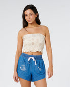 Rip Curl Catalina Island Shirred Top Natural XS