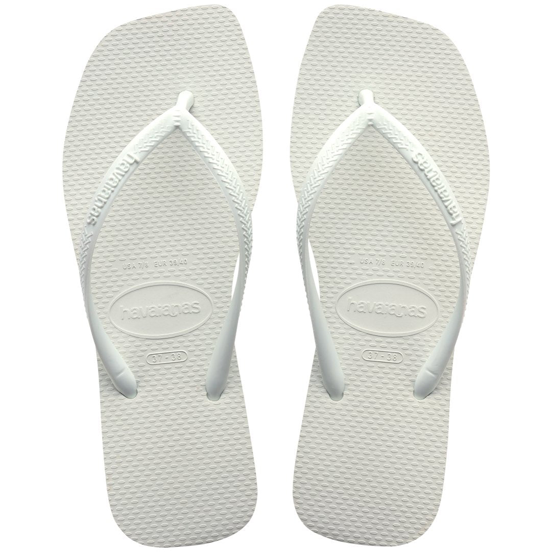 Havaianas Slim Square Womens Sandal 0001-White 9