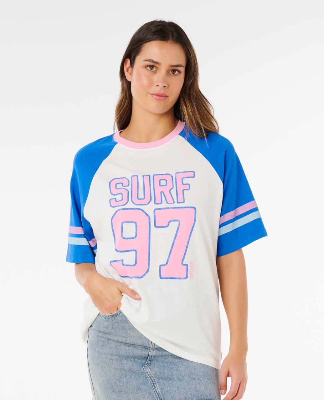 RIP CURL SURF CLUB HERITAGE TEE 3021 - Bone S