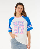 RIP CURL SURF CLUB HERITAGE TEE 3021 - Bone S