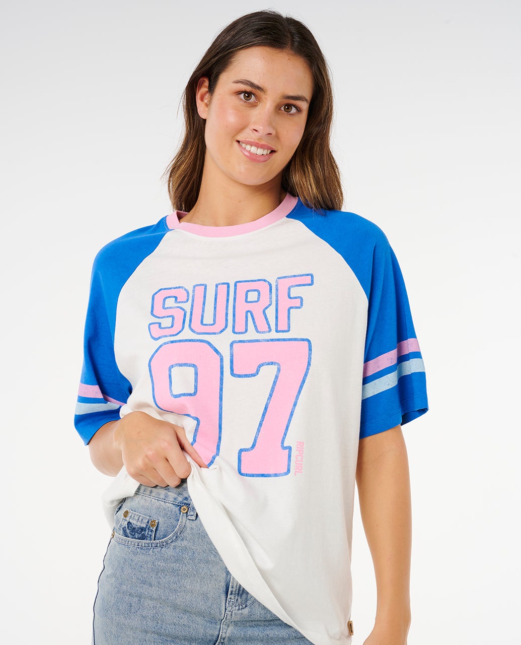 RIP CURL SURF CLUB HERITAGE TEE 3021 - Bone M