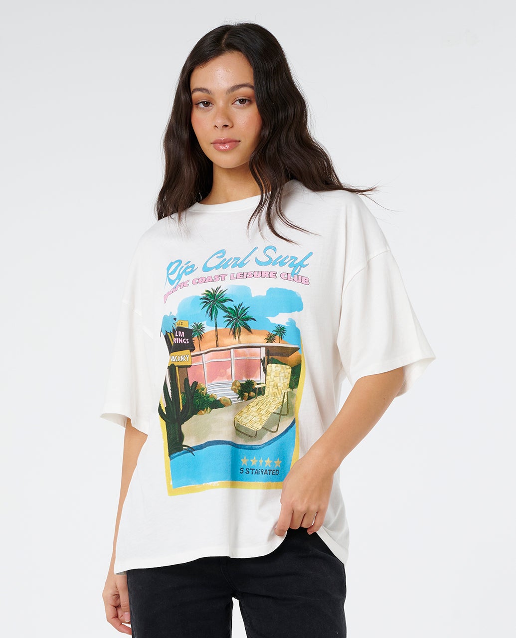 Rip Curl 5 STAR HERITAGE TEE Shirt Bone XS