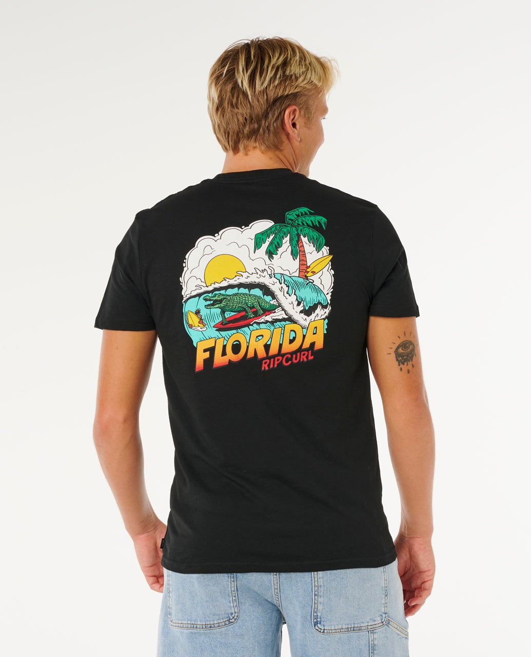 Rip Curl Desti Animals SS Tee Blk Florida M
