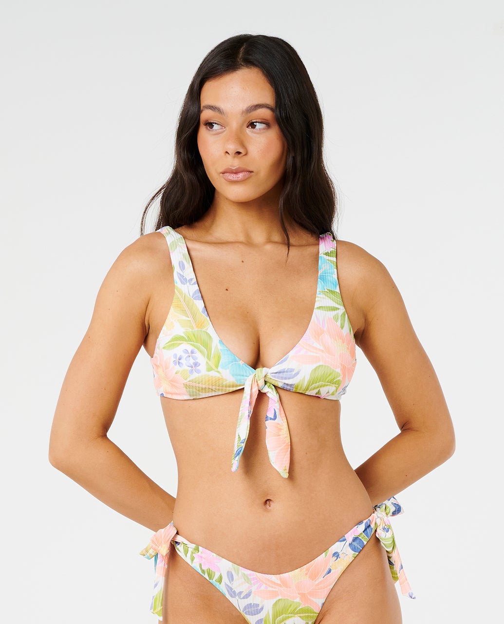 Rip Curl Catalina Island Tie Front Crop Multico S