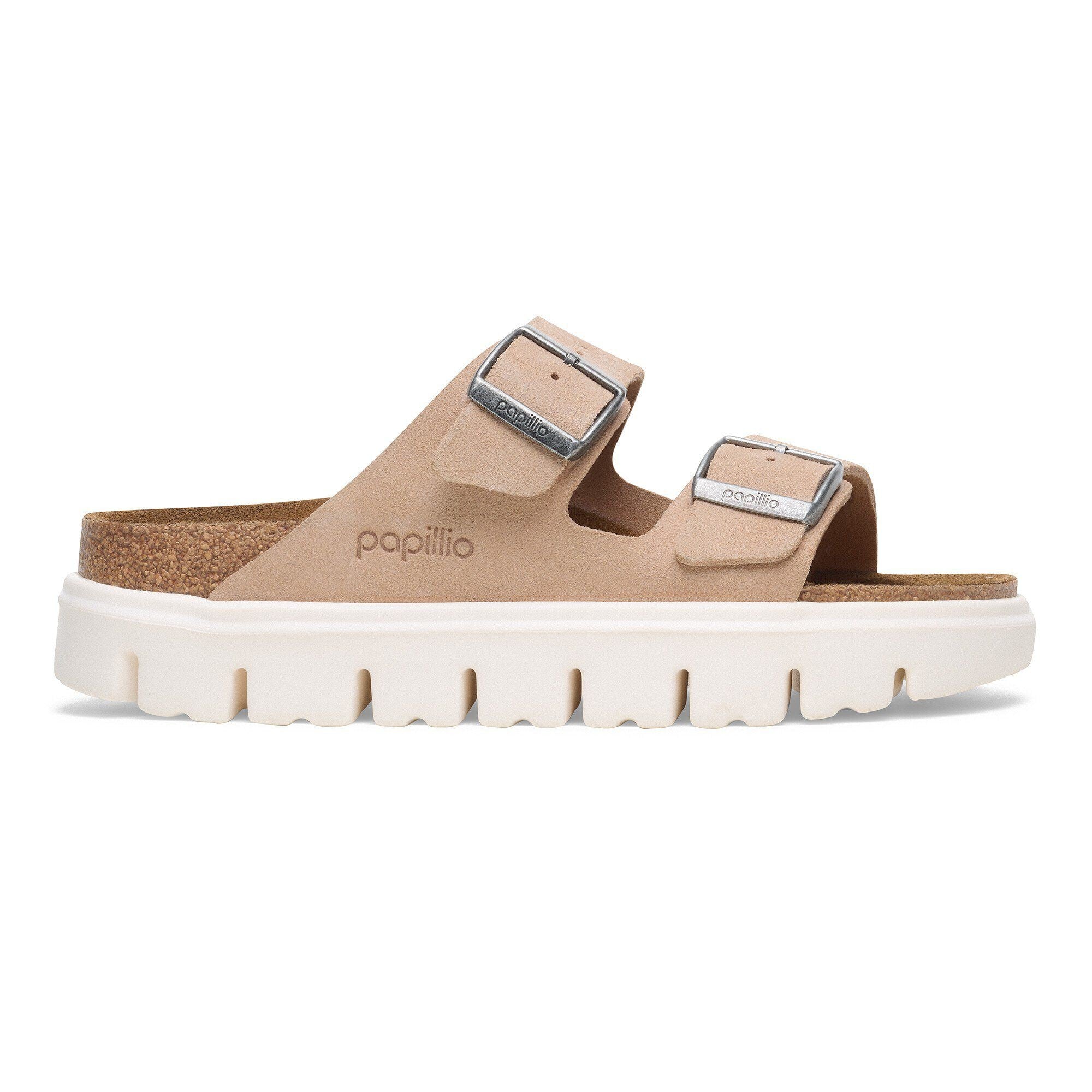 Birkenstock Arizona Chunky Womens Sandal Suede-Warm Sand 6
