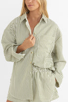 RHYTHM COVE STRIPE LONG SLEEVE SHIRT ALO-ALOE 4L