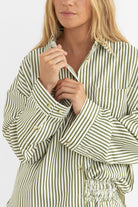 RHYTHM COVE STRIPE LONG SLEEVE SHIRT ALO-ALOE 4L